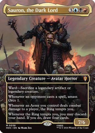 Sauron, the Dark Lord (Borderless) (HOB-036) - The Hobbit Foil-1