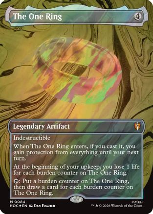 The One Ring (Borderless) (Surge Foil) (HOB-084) - The Hobbit Foil-1