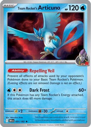 Team Rocket's Articuno 051/182  Deck Exclusives - Rare-1