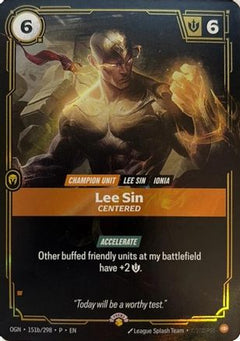 Lee Sin - Centered (151b/298) - Riftbound Organized Play Promotional Cards Foil-1