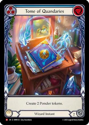 Tome of Quandaries (Blue) (Extended Art) (OMN133) - Omens of the Third Age Cold Foil-1
