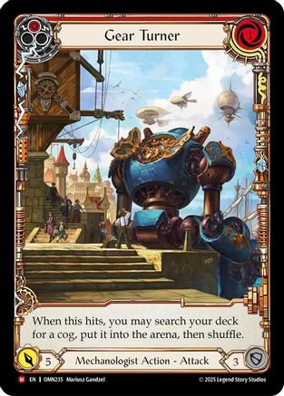 Gear Turner (Extended Art) (OMN235) - Omens of the Third Age Cold Foil-1
