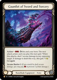 Gauntlet of Sword and Sorcery (OMN086) - Omens of the Third Age Rainbow Foil-1