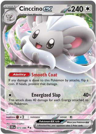 Cinccino ex 073/086  - Holofoil ME04 Chaos Rising - Double Rare-1