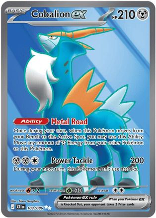 Cobalion ex 103/086  - Holofoil ME04 Chaos Rising - Ultra Rare-1