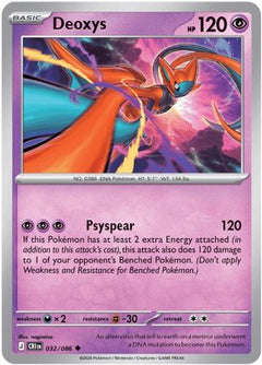 Deoxys 032/086  - Reverse Holofoil ME04 Chaos Rising - Uncommon-1
