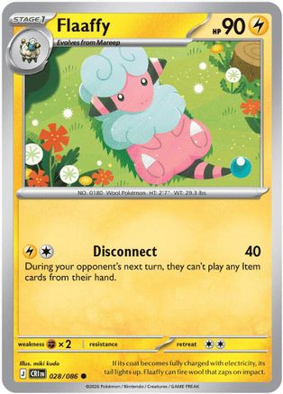 Flaaffy 028  - Reverse Holofoil ME04 Chaos Rising - Common-1