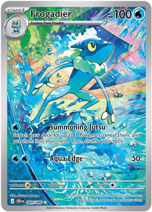 Frogadier 089/086  - Holofoil ME04 Chaos Rising - Illustration Rare-1