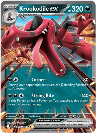 Krookodile ex 055  - Holofoil ME04 Chaos Rising - Double Rare-1