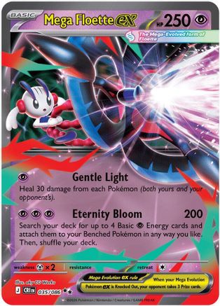 Mega Floette ex 035/086  - Holofoil ME04 Chaos Rising - Double Rare-1