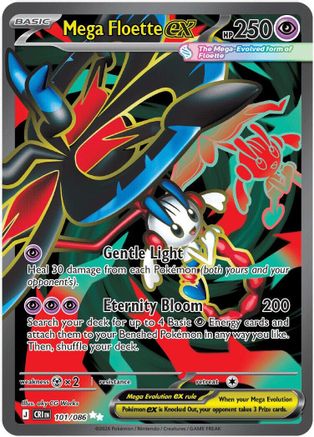 Mega Floette ex 101/086  - Holofoil ME04 Chaos Rising - Ultra Rare-1