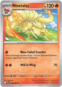 Ninetales 009  - Reverse Holofoil ME04 Chaos Rising - Uncommon-1