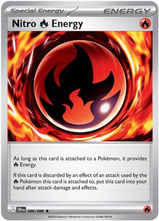 Nitro Fire Energy 086  - Holofoil ME04 Chaos Rising - Rare-1