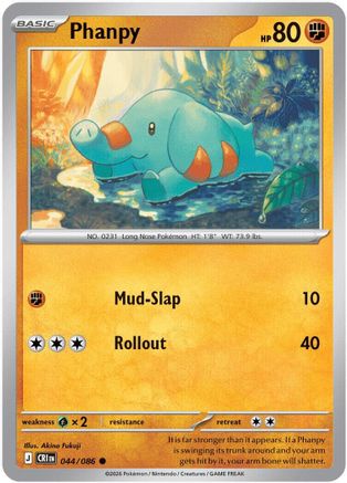 Phanpy 044  - Reverse Holofoil ME04 Chaos Rising - Common-1