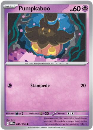 Pumpkaboo 040  - Reverse Holofoil ME04 Chaos Rising - Common-1