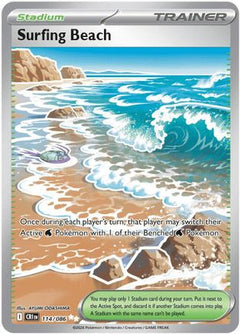 Surfing Beach 114  - Holofoil ME04 Chaos Rising - Ultra Rare-1