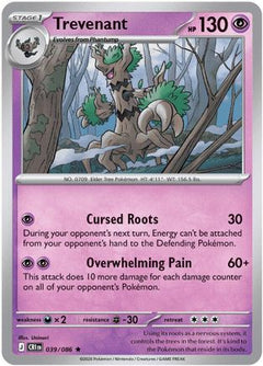 Trevenant 039  - Holofoil ME04 Chaos Rising - Rare-1