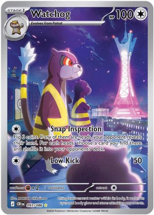 Watchog 097/086  - Holofoil ME04 Chaos Rising - Illustration Rare-1