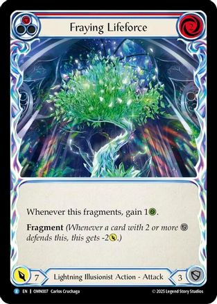 Fraying Lifeforce (OMN007) - Omens of the Third Age Rainbow Foil-1