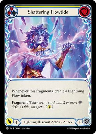 Shattering Flowtide (Yellow) (OMN025) - Omens of the Third Age Rainbow Foil-1