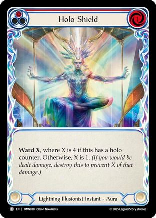 Holo Shield (Red) (OMN030) - Omens of the Third Age Rainbow Foil-1