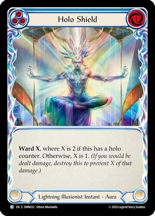 Holo Shield (Blue) (OMN032) - Omens of the Third Age Rainbow Foil-1