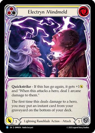Electryn Mindmeld (Yellow) (OMN054) - Omens of the Third Age Rainbow Foil-1