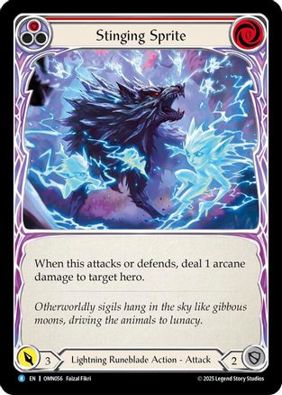 Stinging Sprite (Red) (OMN056) - Omens of the Third Age Rainbow Foil-1