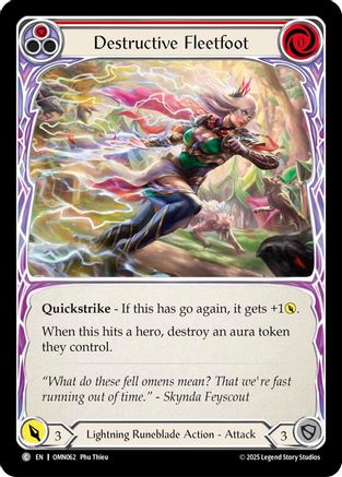 Destructive Fleetfoot (Red) (OMN062) - Omens of the Third Age Rainbow Foil-1