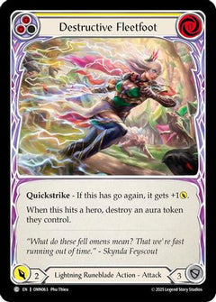 Destructive Fleetfoot (Yellow) (OMN063) - Omens of the Third Age Rainbow Foil-1