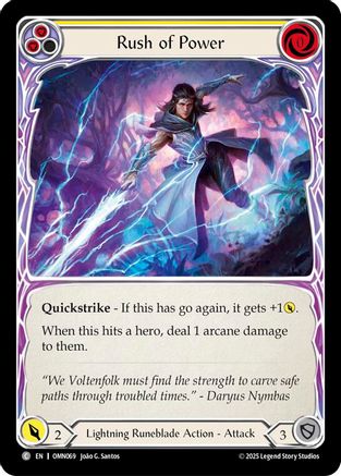 Rush Of Power (Yellow) (OMN069) - Omens of the Third Age Rainbow Foil