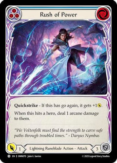 Rush Of Power (Blue) (OMN070) - Omens of the Third Age Rainbow Foil-1