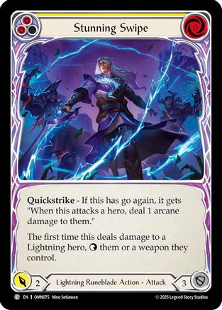 Stunning Swipe (Yellow) (OMN075) - Omens of the Third Age Rainbow Foil-1