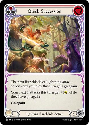 Quick Succession (Red) (OMN083) - Omens of the Third Age Rainbow Foil-1