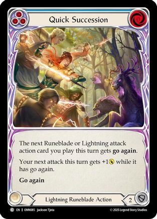 Quick Succession (Blue) (OMN085) - Omens of the Third Age Rainbow Foil-1