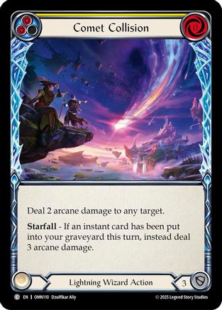 Comet Collision (Yellow) (OMN110) - Omens of the Third Age Rainbow Foil-1