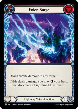 Enion Surge (Red) (OMN112) - Omens of the Third Age Rainbow Foil-1