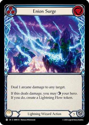 Enion Surge (Blue) (OMN114) - Omens of the Third Age Rainbow Foil