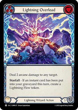 Lightning Overload (Blue) (OMN117) - Omens of the Third Age Rainbow Foil-1