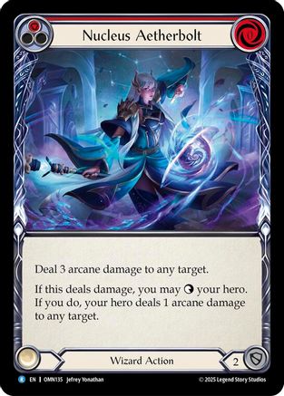 Nucleus Aetherbolt (Red) (OMN135) - Omens of the Third Age Rainbow Foil-1