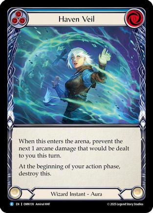 Haven Veil (Blue) (OMN139) - Omens of the Third Age Rainbow Foil