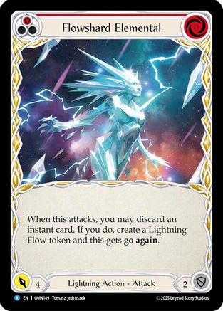 Flowshard Elemental (Red) (OMN149) - Omens of the Third Age Rainbow Foil-1
