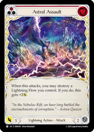 Astral Assault (Red) (OMN160) - Omens of the Third Age Rainbow Foil-1