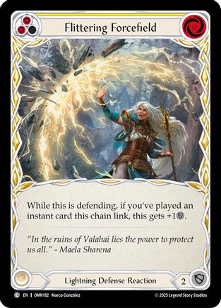 Flittering Forcefield (Yellow) (OMN182) - Omens of the Third Age Rainbow Foil