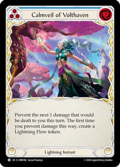 Calmveil Of Volthaven (Blue) (OMN186) - Omens of the Third Age Rainbow Foil-1