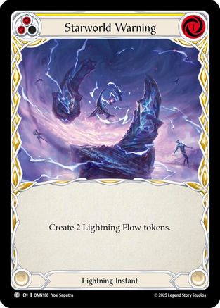 Starworld Warning (Yellow) (OMN188) - Omens of the Third Age Rainbow Foil
