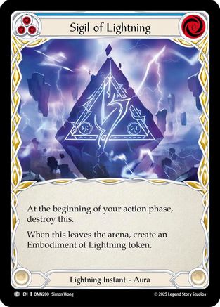 Sigil Of Lightning (Blue) (OMN200) - Omens of the Third Age-1