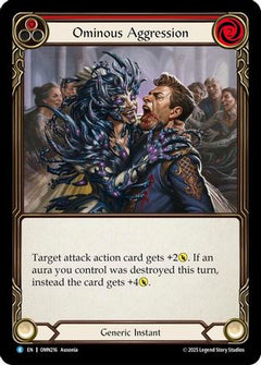 Ominous Aggression (Red) (OMN216) - Omens of the Third Age Rainbow Foil-1