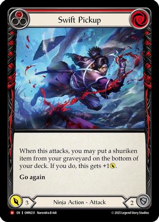 Swift Pickup (Red) (OMN231) - Omens of the Third Age Rainbow Foil