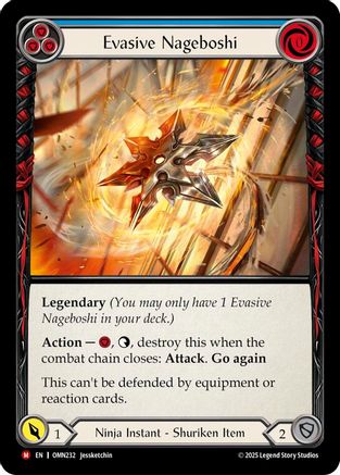 Evasive Nageboshi (Blue) (OMN232) - Omens of the Third Age Cold Foil-1